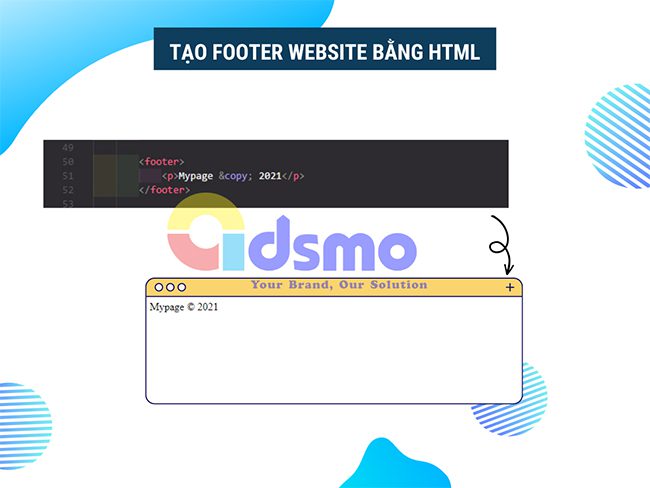 thiết kế website bằng html tạo footer website bằng html